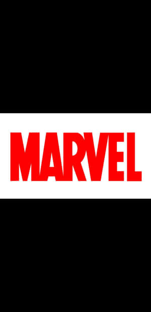 白色背景上帶黑色邊框的紅色Marvel標誌。 — 漫威標誌 壁紙