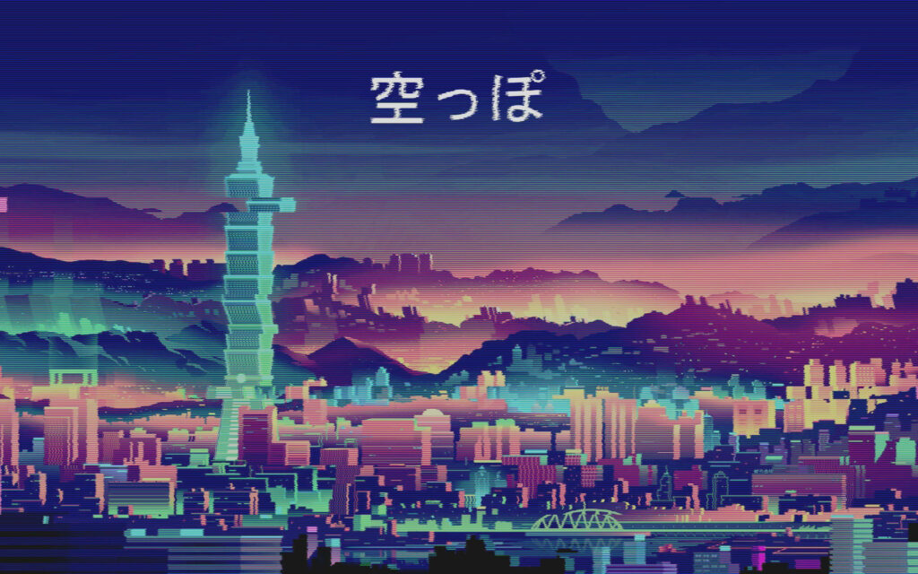Aesthetic City Artwork Laptop Wallpaper